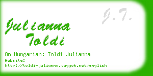 julianna toldi business card